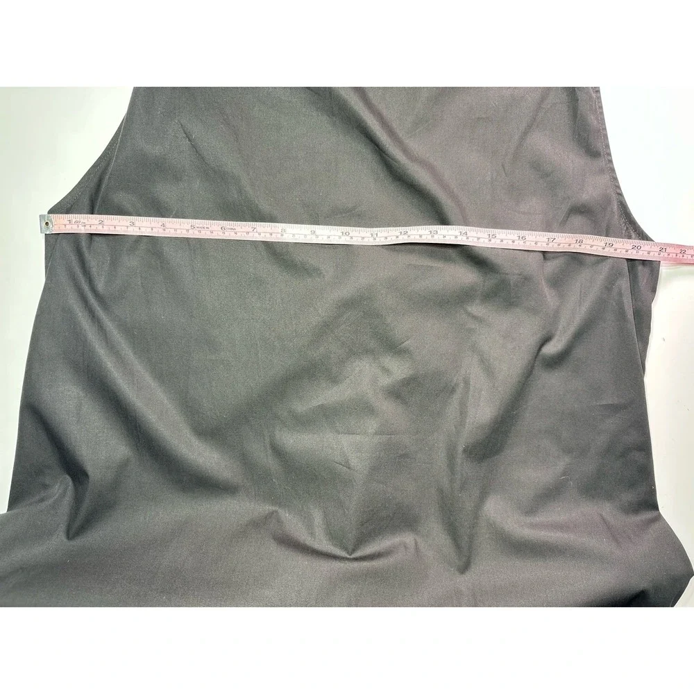 Marcella Minna Sleeveless Dress Black Size Large Maxi Cotton Pockets - Picture 8 of 13